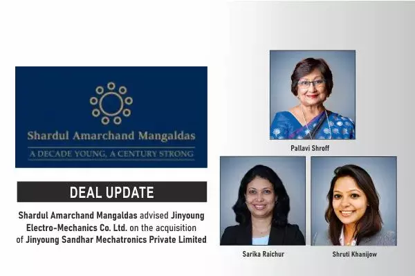 Shardul Amarchand Mangaldas Advised Jinyoung Electro-Mechanics Co. Ltd. On The Acquisition Of Jinyoung Sandhar Mechatronics Private Limited