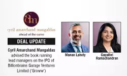 Cyril Amarchand Mangaldas Advised The Book Running Lead Managers On The IPO Of Billionbrains Garage Ventures Limited (‘Groww’) Cyril Amarchand Mangaldas Advised The Book Running Lead Managers On The IPO Of Billionbrains Garage Ventures Limited (‘Groww’)