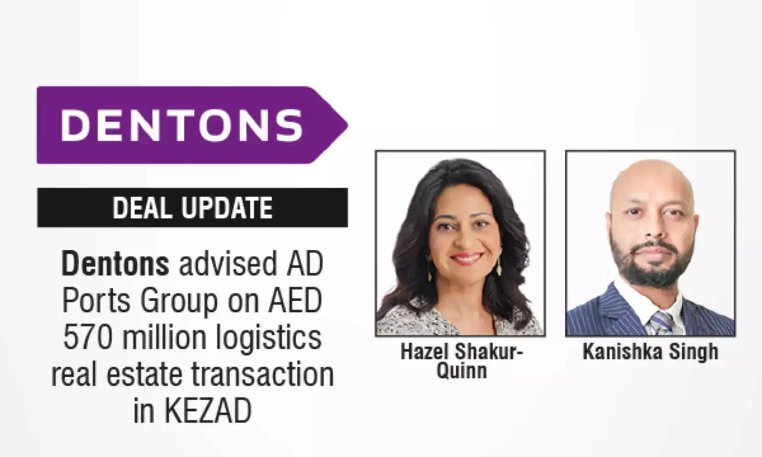 Dentons Advised AD Ports Group On AED 570 Million Logistics Real Estate Transaction In KEZAD