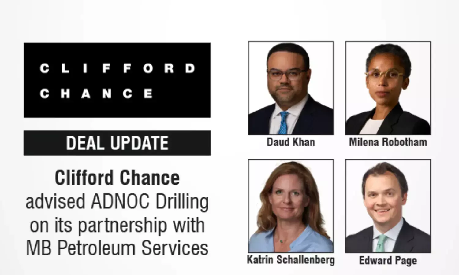 Clifford Chance Advised ADNOC Drilling On Its Partnership With MB Petroleum Services