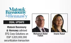Matouk Bassiouny & Hennawy Advised EFG Corp-Solutions On EGP 3,820,000,000 Securitization Transaction