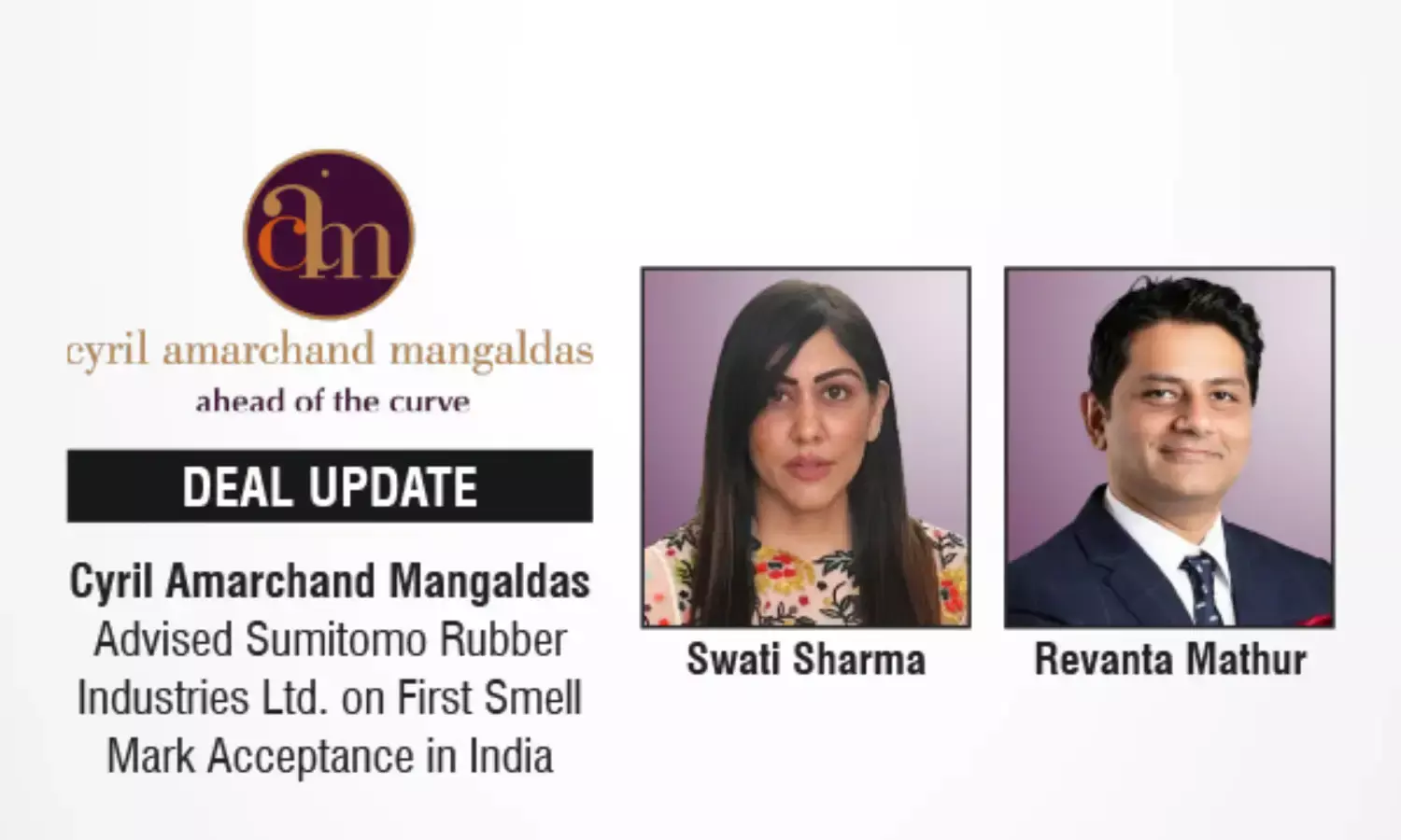 Cyril Amarchand Mangaldas Advised Sumitomo Rubber Industries Ltd. On First Smell Mark Acceptance In India