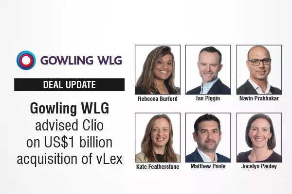 Gowling WLG Advised Clio on Landmark US$1 Billion Acquisition Of Vlex