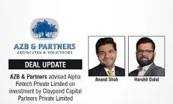 AZB & Partners Advised Alpha Fintech Private Limited On Investment By Claypond Capital Partners Private Limited