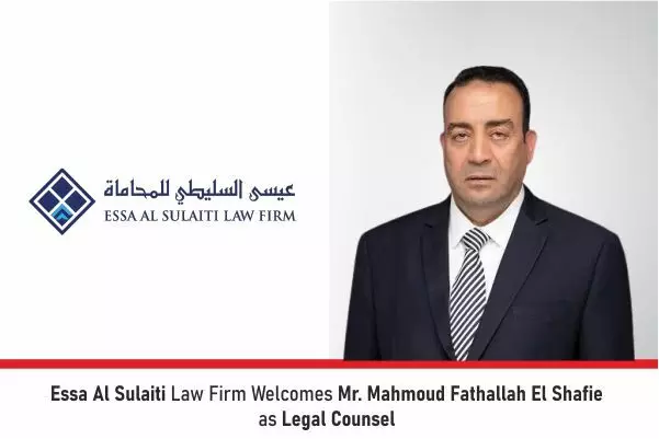Essa Al Sulaiti Law Firm Welcomes Mr. Mahmoud Fathallah El Shafie As Legal Counsel