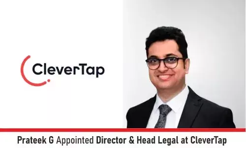 Prateek G Appointed Director & Head Legal At CleverTap