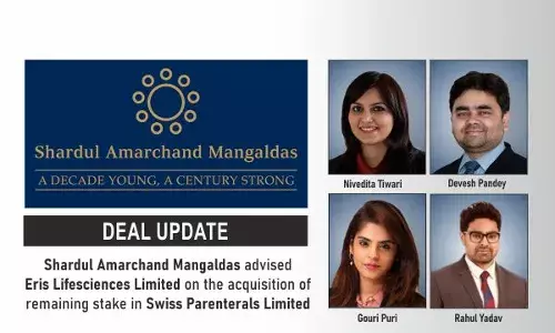 Shardul Amarchand Mangaldas Advised Eris Lifesciences Limited On The Acquisition Of Remaining Stake In Swiss Parenterals Limited