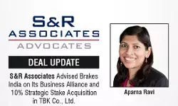 S&R Associates Advised Brakes India On Its Business Alliance And 10% Strategic Stake Acquisition In TBK Co., Ltd. S&R Associates Advised Brakes India On Its Business Alliance And 10% Strategic Stake Acquisition In TBK Co., Ltd.
