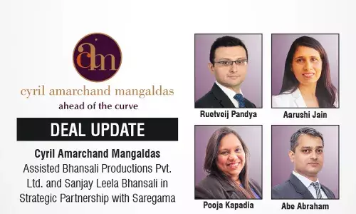 Cyril Amarchand Mangaldas Assisted Bhansali Productions Pvt. Ltd. And Sanjay Leela Bhansali In Strategic Partnership With Saregama