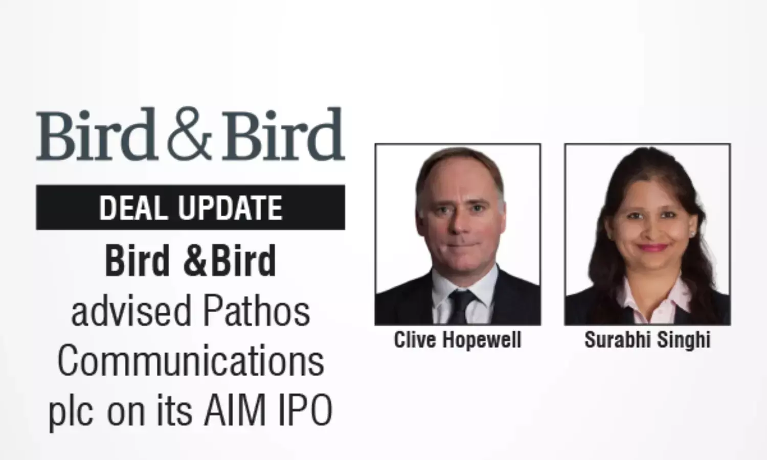 Bird & Bird Advised Pathos Communications Plc On Its AIM IPO
