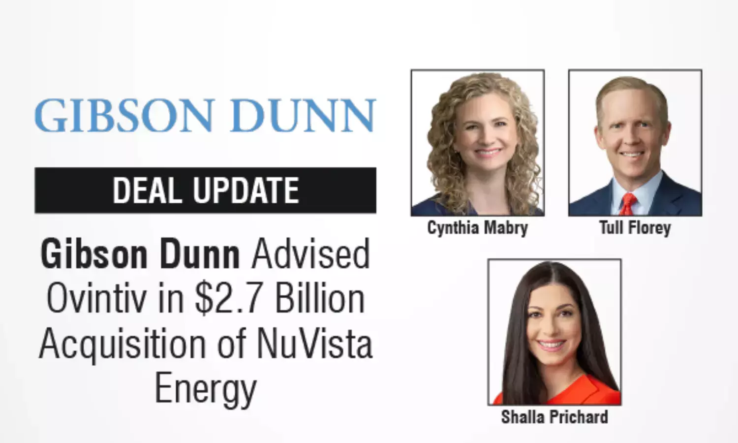 Gibson Dunn Advised Ovintiv in $2.7 Billion Acquisition of NuVista Energy