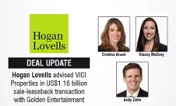 Hogan Lovells Advised VICI Properties In US$1.16 Billion Sale-Leaseback Transaction With Golden Entertainment Hogan Lovells Advised VICI Properties In US$1.16 Billion Sale-Leaseback Transaction With Golden Entertainment