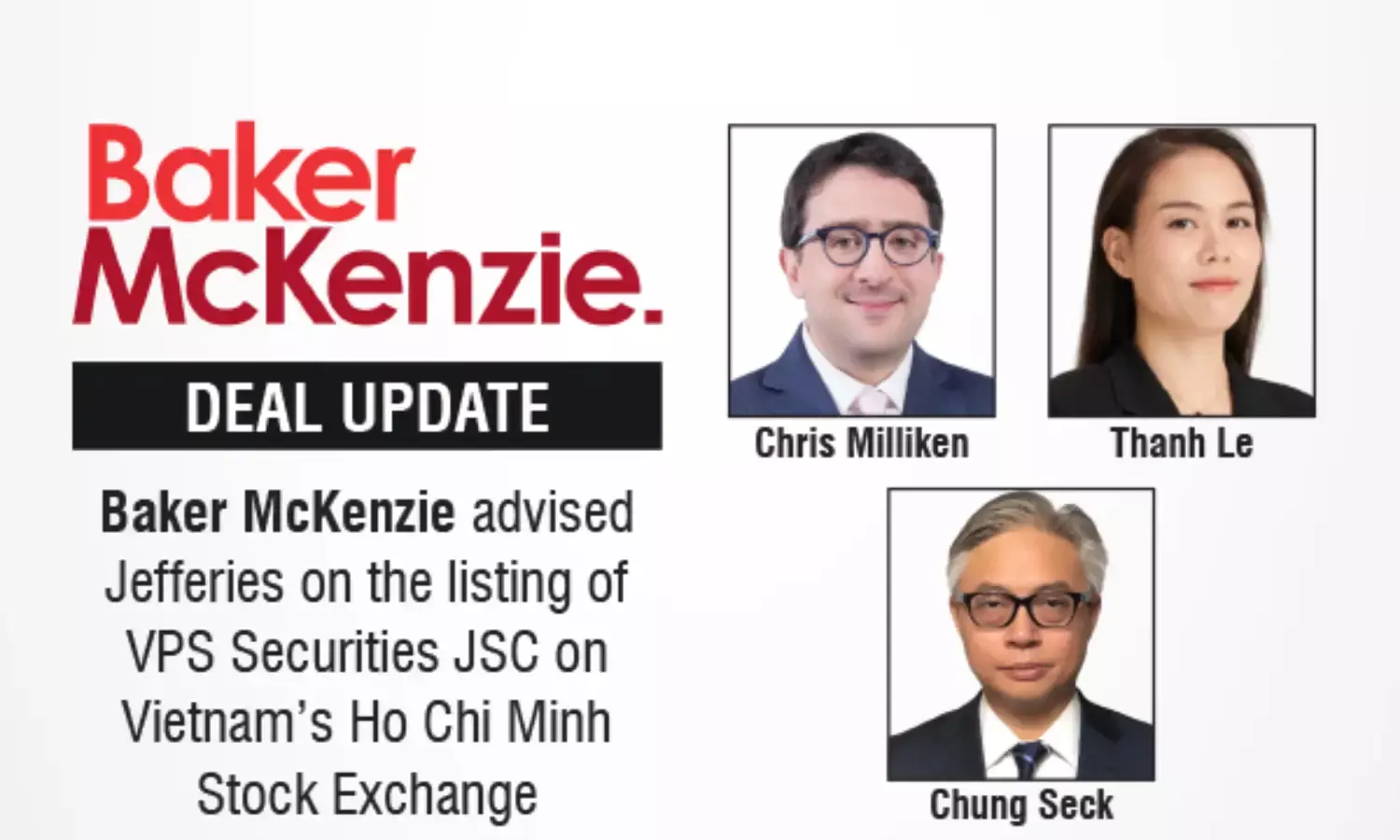 Baker McKenzie Advised Jefferies On The Listing Of VPS Securities JSC On Vietnam’s Ho Chi Minh Stock Exchange
