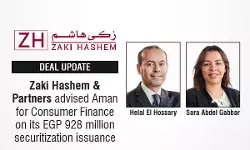 Zaki Hashem & Partners advised Aman for Consumer Finance on its EGP 928 million securitization issuance
