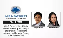 AZB & Partners Advised Veolia India On Partnership With Welspun Enterprises For Operation And Maintenance Of Panjrapur Drinking Water Treatment Plant