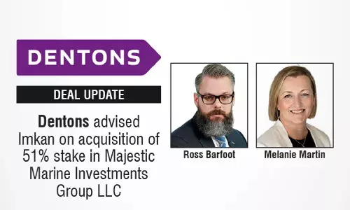 Dentons Advised Imkan On Acquisition Of 51% Stake In Majestic Marine Investments Group LLC