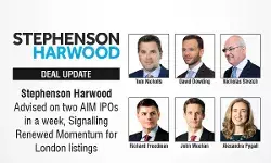 Stephenson Harwood Advised on two AIM IPOs in a week, Signalling Renewed Momentum for London listings