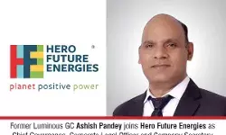 Former Luminous GC Ashish Pandey Joins Hero Future Energies As Chief Governance, Corporate Legal Officer And Company Secretary Former Luminous GC Ashish Pandey Joins Hero Future Energies As Chief Governance, Corporate Legal Officer And Company Secretary