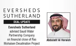 Eversheds Sutherland Advised Saudi Water Partnership Company On Financial Close Of Ras Mohaisen Desalination Project Eversheds Sutherland Advised Saudi Water Partnership Company On Financial Close Of Ras Mohaisen Desalination Project