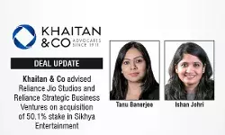 Khaitan & Co Advised Reliance Jio Studios And Reliance Strategic Business Ventures On Acquisition Of 50.1% Stake In Sikhya Entertainment