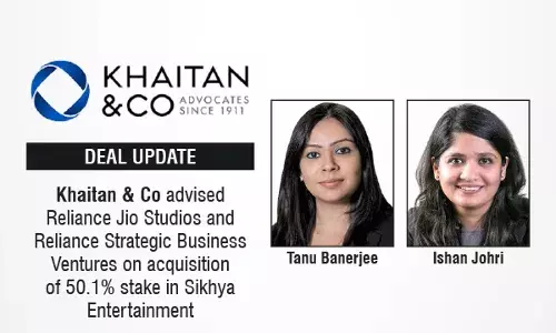 Khaitan & Co Advised Reliance Jio Studios And Reliance Strategic Business Ventures On Acquisition Of 50.1% Stake In Sikhya Entertainment