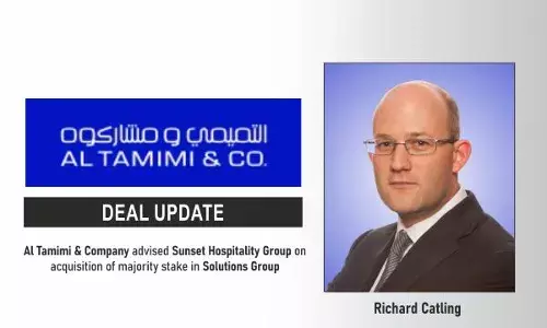 Al Tamimi & Company Advised Sunset Hospitality Group On Acquisition Of Majority Stake In Solutions Group