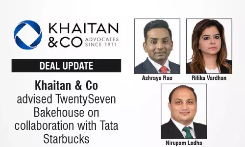 Khaitan & Co Advised TwentySeven Bakehouse On Collaboration With Tata Starbucks