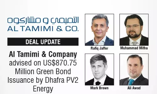 Al Tamimi & Company Advised On US$870.75 Million Green Bond Issuance By Dhafra PV2 Energy
