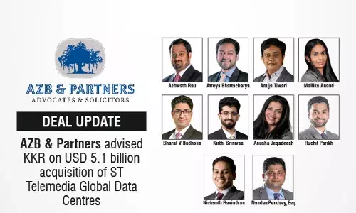 AZB & Partners Advised KKR on USD 5.1 Billion Acquisition Of ST Telemedia Global Data Centres