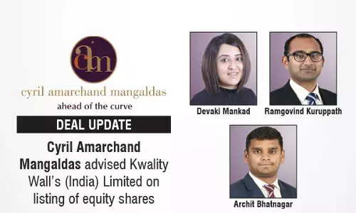 Cyril Amarchand Mangaldas Advised Kwality Wall’s (India) Limited On Listing Of Equity Shares