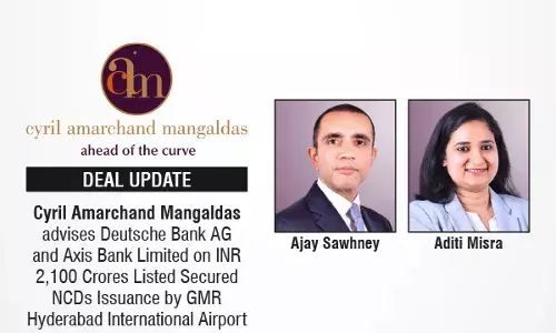 Cyril Amarchand Mangaldas Advised Deutsche Bank AG And Axis Bank Limited On INR 2,100 Crores Listed Secured NCDs Issuance By GMR Hyderabad International Airport