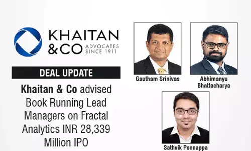 Khaitan & Co Advised Book Running Lead Managers On Fractal Analytics INR 28,339 Million IPO