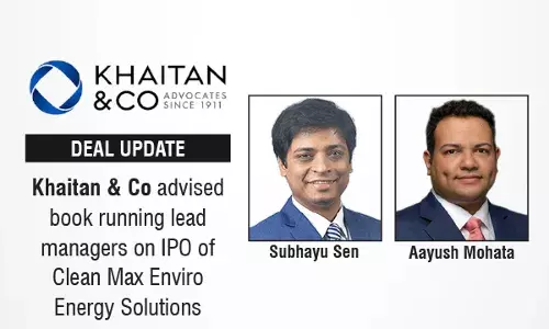 Khaitan & Co Advised Book Running Lead Managers On IPO Of Clean Max Enviro Energy Solutions