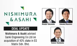 nishimura-asahi-advised-sanki-engineering-on-40-stake-acquisition-in-es-matrix