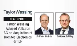 Taylor Wessing Advised Voltatron AG on Acquisition of Komitec Electronics GmbH